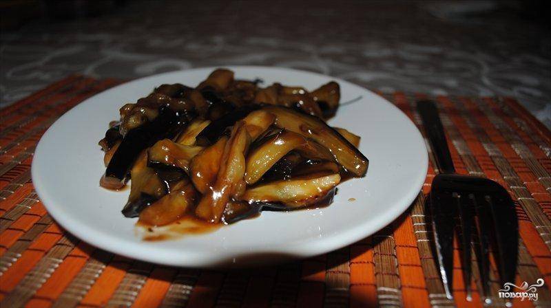 Баклажаны по-китайски, пошаговый рецепт на 15 ккал, фото, ингредиенты - 