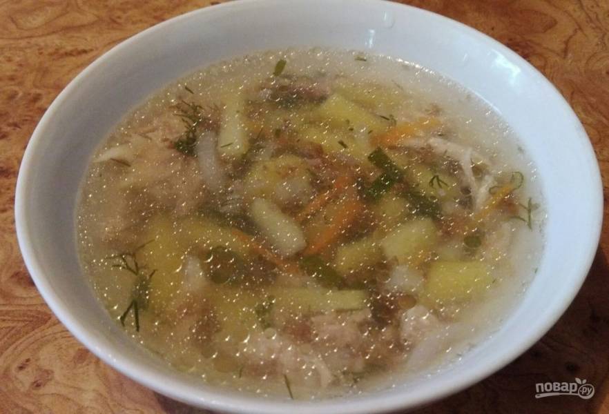 Суп с гречкой и картошкой
