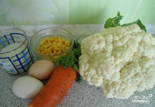 Как приготовить Запеченная цветная капуста с сыром и яйцом в духовке рецепт пошагово