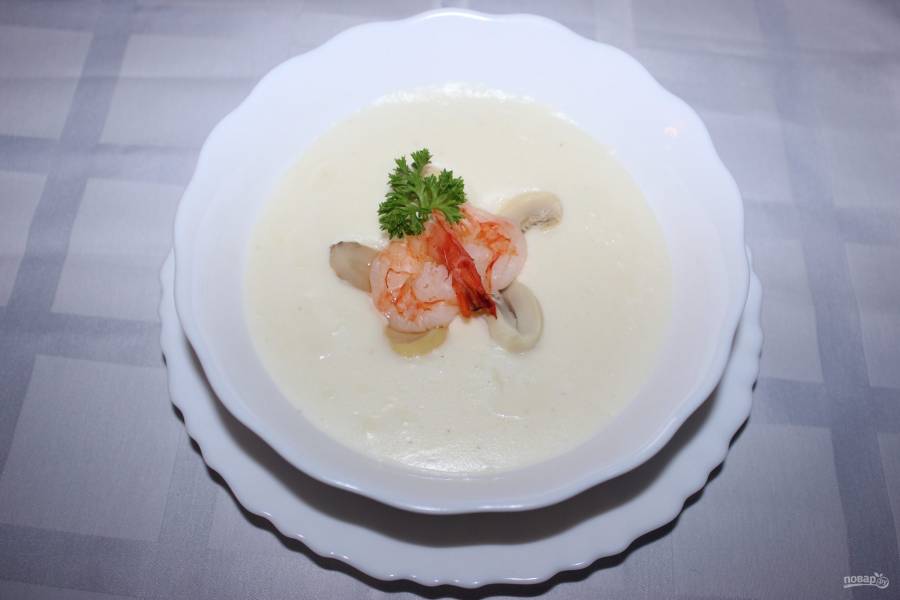 Крем-суп из морепродуктов – пошаговый рецепт приготовления с фото