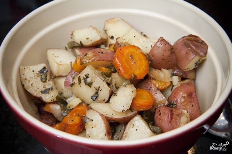 Рассыпчатый картофель с морковкой в духовке – пошаговый рецепт приготовления с фото