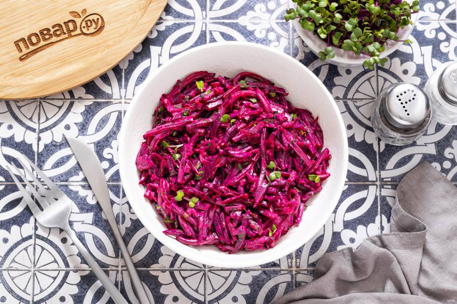 Салат из вареной свеклы