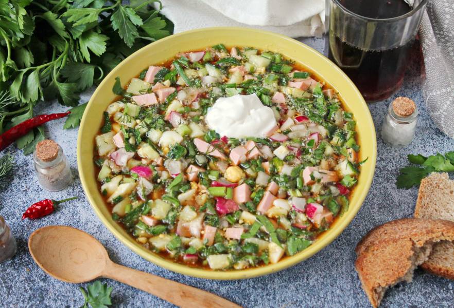 Окрошка на квасе