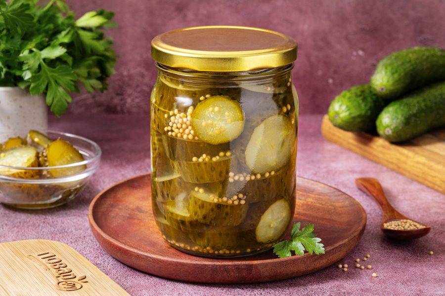 Огурцы с горчицей готовы!