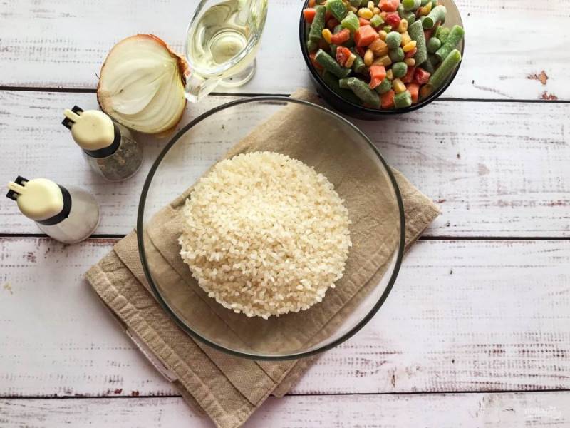 Рис с замороженными овощами в мультиварке - Форум вегетарианцев