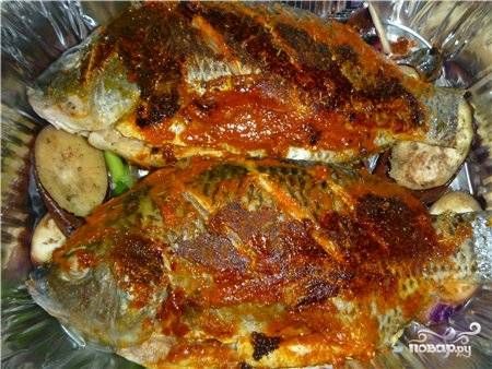 Рыба на тарелочках из баклажанов, пошаговый рецепт с фото