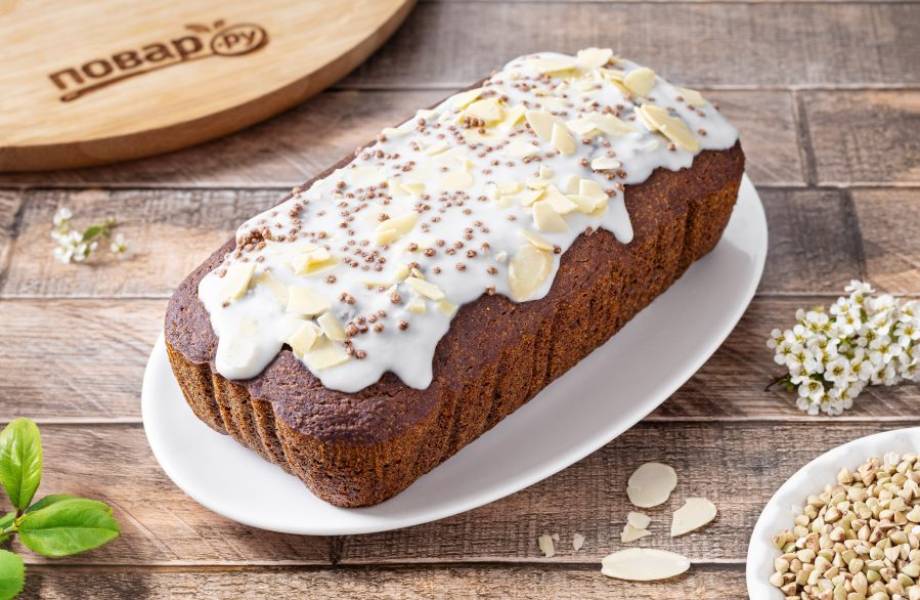 Пирог из зеленой гречки готов!