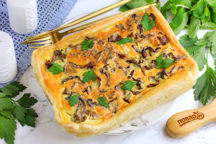 Заливные пироги с грибами