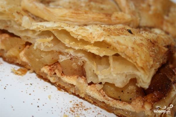 Слоеный пирог с яблоками – пошаговый рецепт приготовления с фото