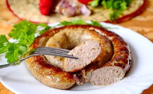 Колбаса из свинины – пошаговый рецепт приготовления с фото