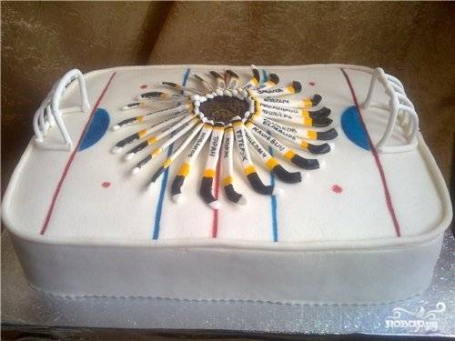 Торт "Хоккейное поле"