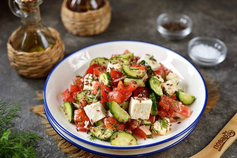 Греческий салат с брынзой по-домашнему, рецепт с фото — эталон62.рф
