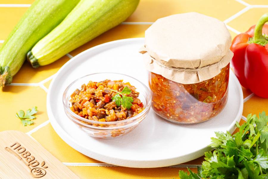 Кабачки с баклажанами на зиму