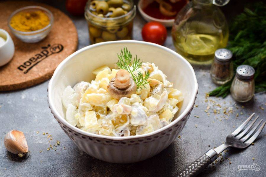 Салат с солеными грибами и картофелем - пошаговый рецепт с фото на zenin-vladimir.ru
