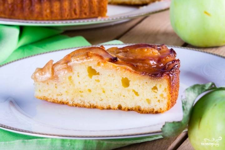 Творожное тесто для пирога с яблоками