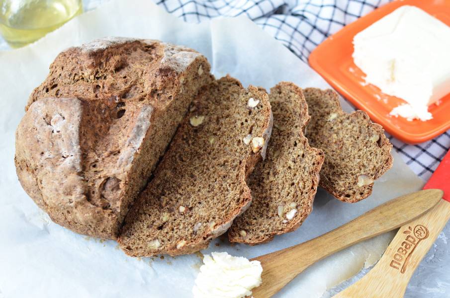 Бездрожжевой хлеб в хлебопечке рецепт фото пошагово и видео
