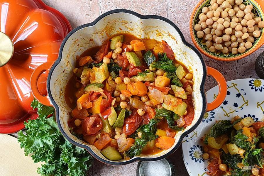Рагу из тыквы с овощами