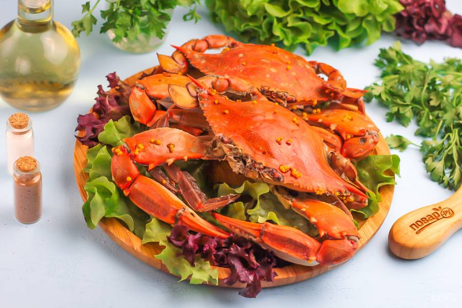 Краб в духовке