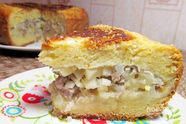 Пирог с мясом в мультиварке – пошаговый рецепт приготовления с фото
