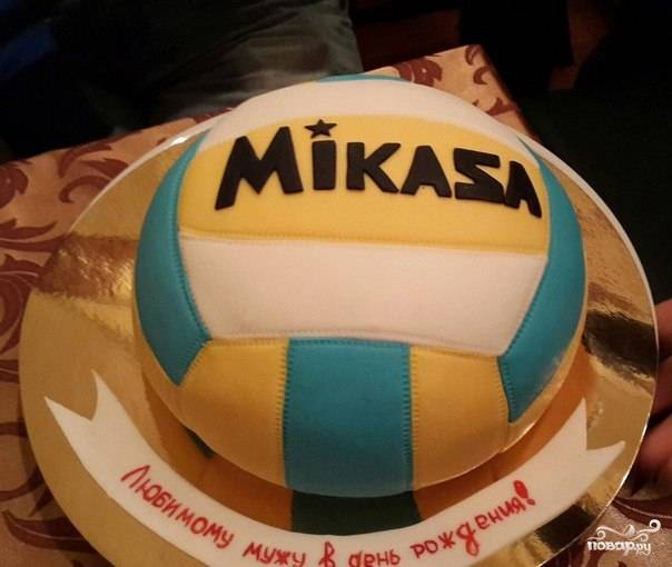 Торт "Волейбольный мяч"