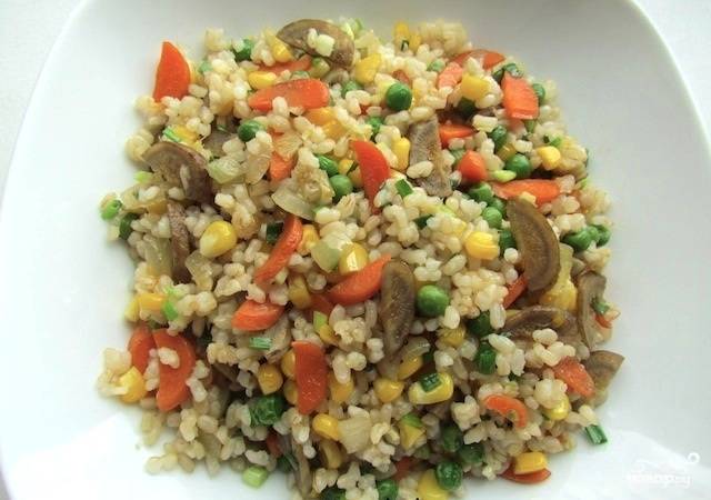 Рис жареный с овощами