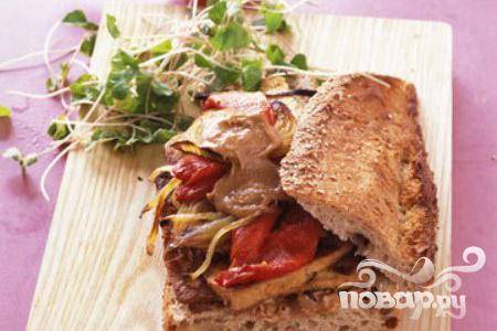 Сэндвичи с тофу и болгарским перцем