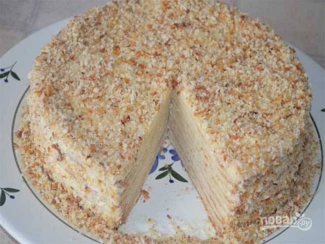 Рецепт: Бисквитный торт «Пизанская башня» с заварным кремом - Типичный Кулинар