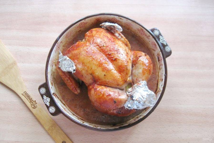 Как приготовить рецепт Домашняя курица в духовке целиком