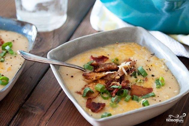 Суп-пюре из запеченного картофеля - пошаговый рецепт с фото