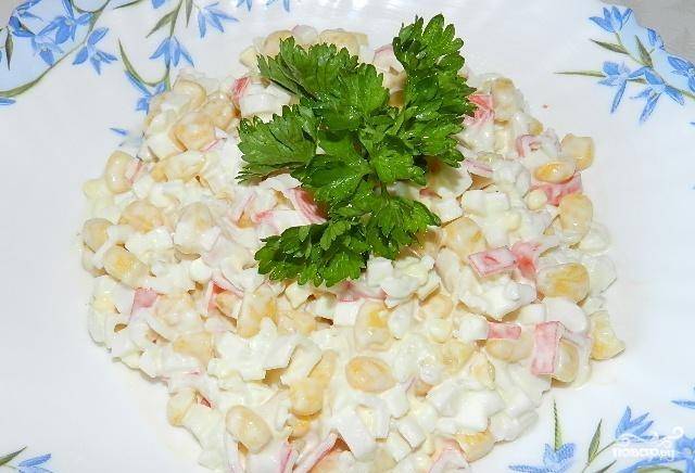 Крабовый салат с капустой