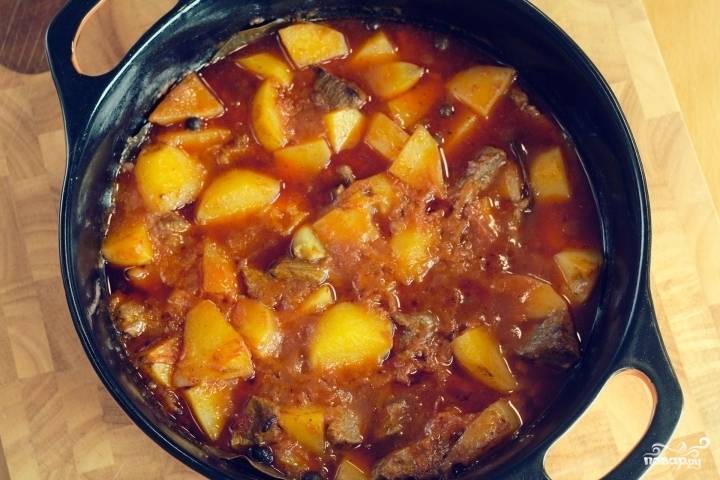 Тушеная картошка с мясом в скороварке — Простые рецепты для мультиварки