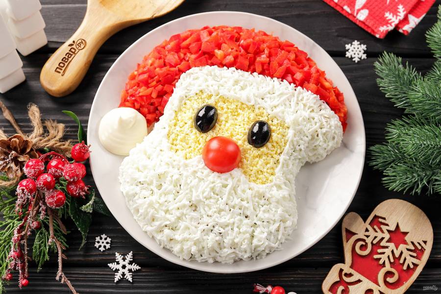 Салат "Дед Мороз-Красный нос"