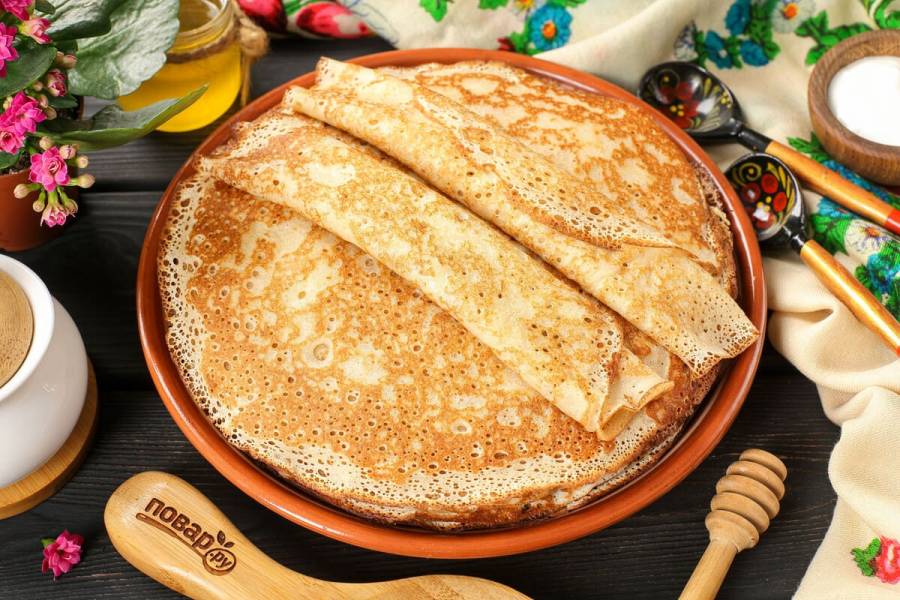 Блины ажурные дрожжевые