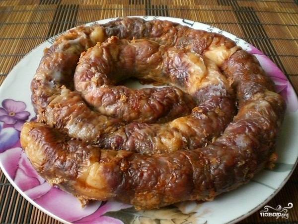 Домашняя колбаса из свинины
