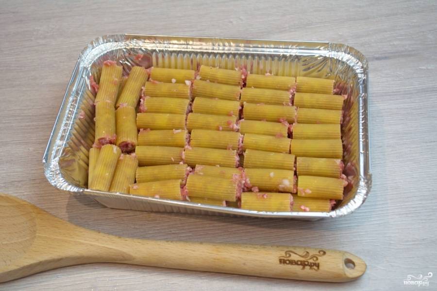 Фаршированные большие макароны с фаршем в духовке рецепт с фото пошагово