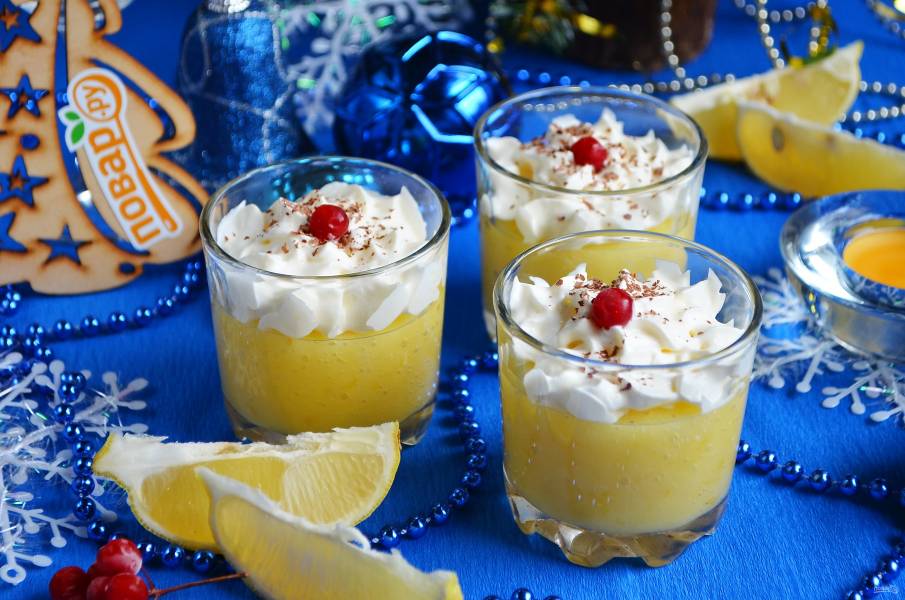 Лимонный десерт "Снежная королева"