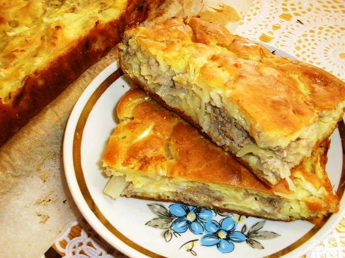 Пирог с капустой и яйцом на кефире в духовке пошаговый рецепт с фото