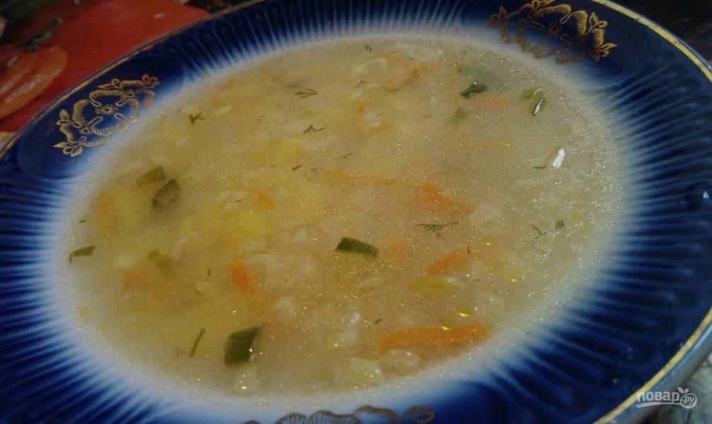Суп с куриными фрикадельками и пшеном для детей 1 год