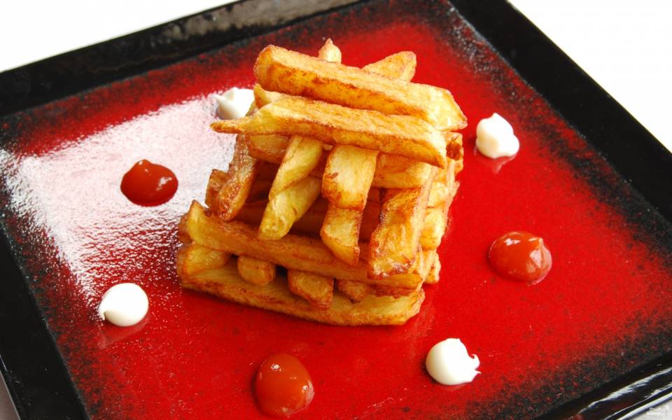 Картошка фри - домашний рецепт на сковороде