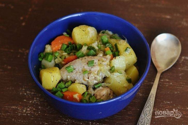 Пошаговый фото-рецепт овощного рагу с кабачками, баклажанами и курицей