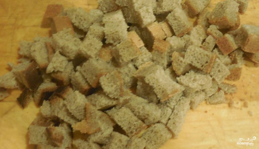 Сухарики из черного хлеба в духовке простой домашний рецепт пошагово с фото