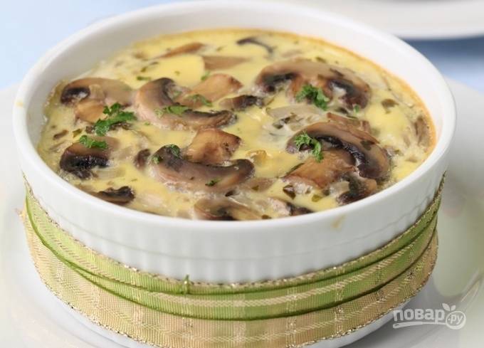 Жюльен с курицей, грибами и сыром в духовке, пошаговый рецепт с фото