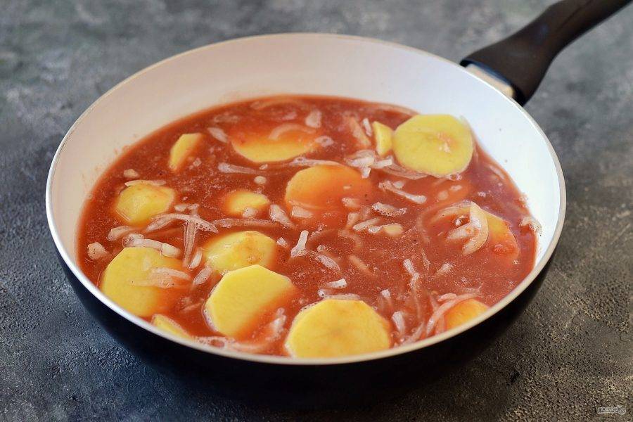 Картошка с тушенкой и томатной пастой, пошаговый рецепт с фото на ккал