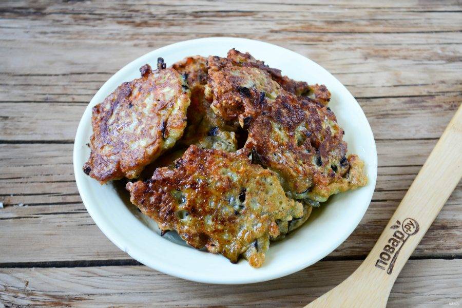 Оладьи из баклажанов – 7 рецептов быстро и вкусно