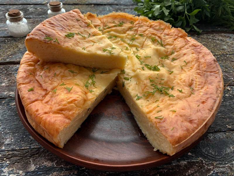 Ленивые хачапури в духовке (с сыром и творогом) — рецепт с фото