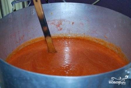 А теперь смешаем сок от слив и протертую мякоть.