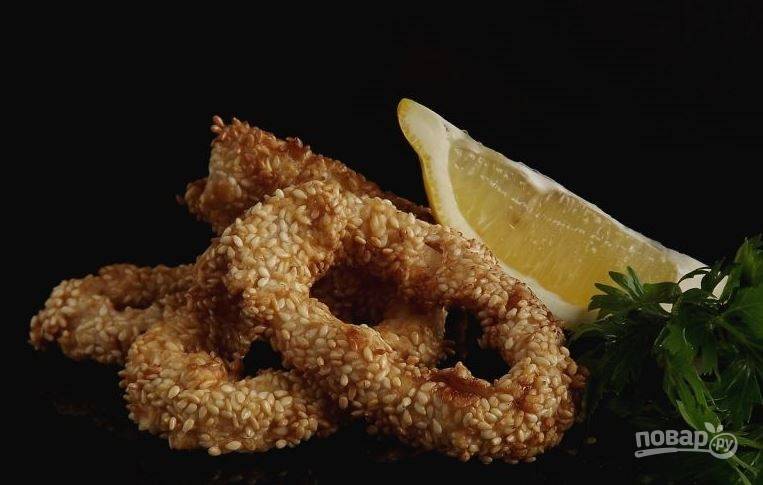 Кольца кальмаров во фритюре, пошаговый рецепт на 1448 ккал, фото, ингредиенты - Океанрыбфлот