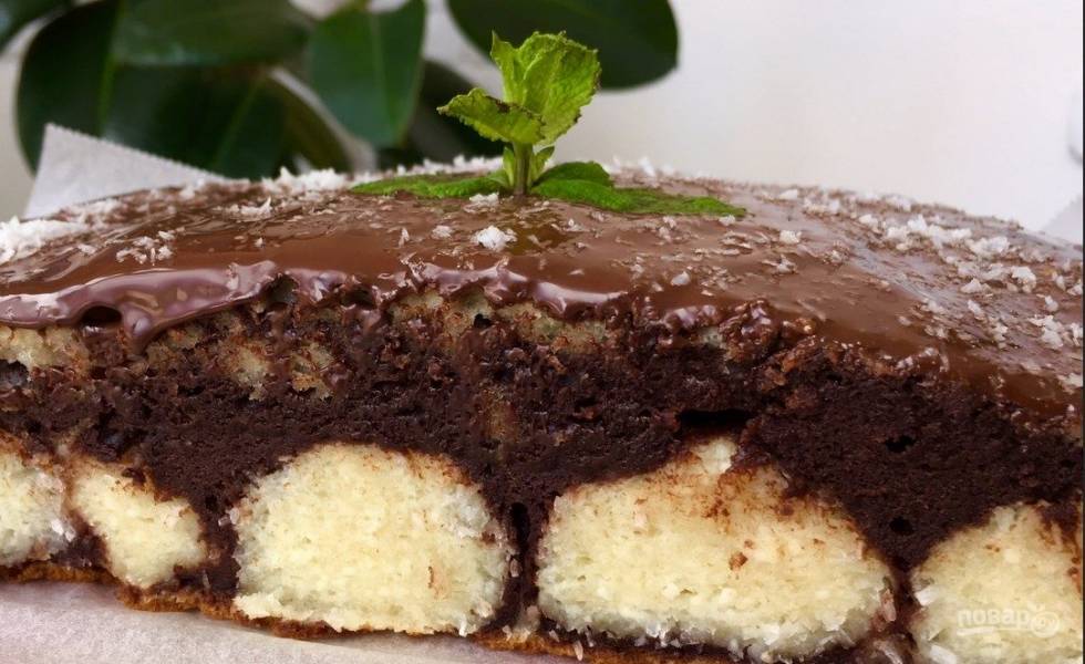 Шоколадно-творожный торт Нежность