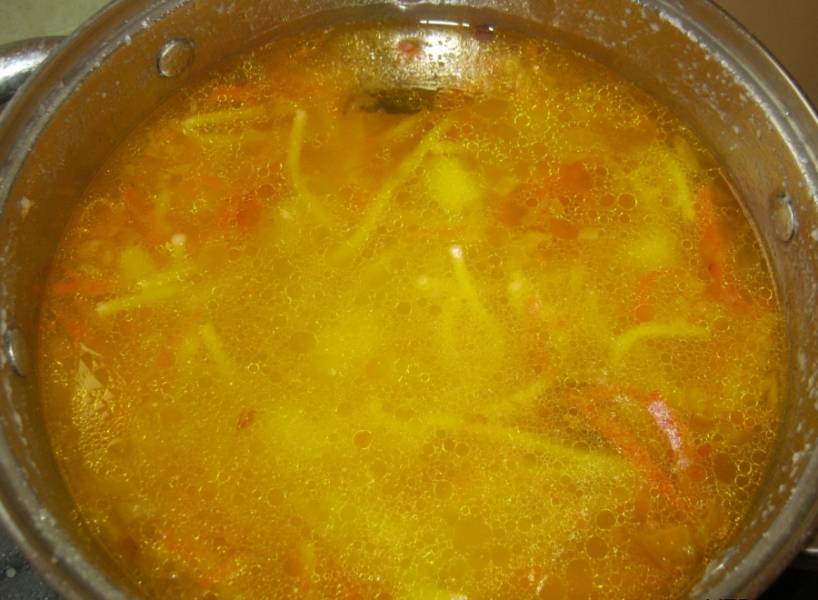 Куриный суп с картошкой на курином бульоне