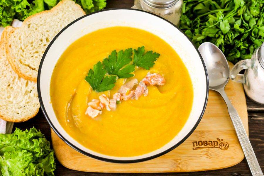 Крем-суп из форели – пошаговый рецепт приготовления с фото